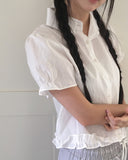 Minz Frill Puff Short Sleeve Shirt