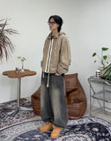 Panel Herringbone Hooded Jumper
