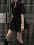 Tabarin wrap one piece short sleeve jacket