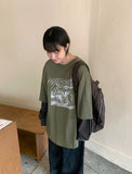 [unisex] Parked Layered Track Long Sleeve Tee