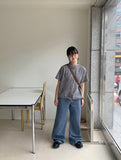 Fita summer wide banded denim pants