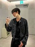 Linen deck cropped jacket
