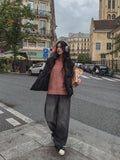 Akiji cut wide denim pants