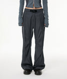 Diagonal Flare Pants