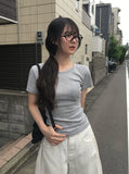 [Planning] Niu Shirring Short Sleeve T-Shirt