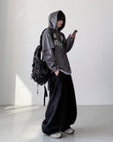 Storm Velour Layered Hoodie