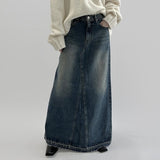 Seoet Denim Long Skirt