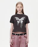 BUTTERFLY GOTH CROP TEE