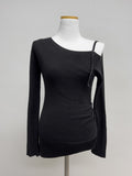 Andew One Shoulder Knit T-Shirt