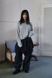 Brushed Check Unbalance Skirt
