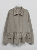 Two-Neck Tiered Frill Blouse