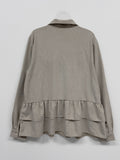 Two-Neck Tiered Frill Blouse