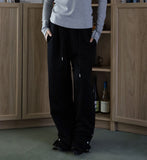 Hem slit button pants