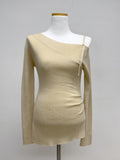 Andew One Shoulder Knit T-Shirt