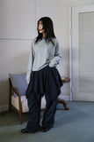 Brushed Check Unbalance Skirt