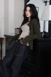 Mohair crop knit top