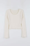 Mohair crop knit top
