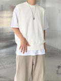 Net Linen Knit Vest