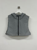 Crop Layered Hood Vest