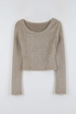Mohair crop knit top