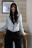 Magenne hair hood zip-up