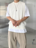 Net Linen Knit Vest