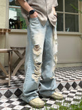 Kuje Tin Washing Light Blue Wide Denim
