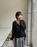Hyoko Punching Summer Frill Knit Cardigan