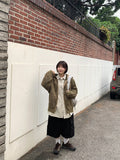 Corody Banding String Corduroy Cargo Bermuda Pants