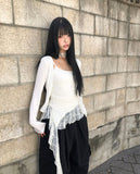 Novella Lace Frill Sleeveless