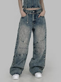 Ridi cut washed denim