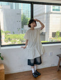Lutet Layered Shirring Dot Mini One Piece