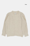 Maya round-neck wool brush cardigan