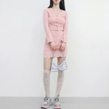 Morine Wave Cardigan + Skirt Set