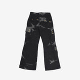 Glitch washing denim pants