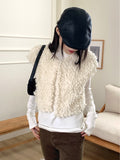 Woola Fur Snowflake Layered Vest
