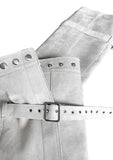 1203 Multiway Buckle Thigh-High Flip-flop Boots