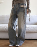 Washing wide cutting denim