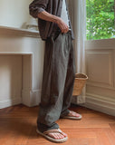 Soven Linen Two-Tuck Banding Pants