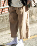 Core wide washed linen pants