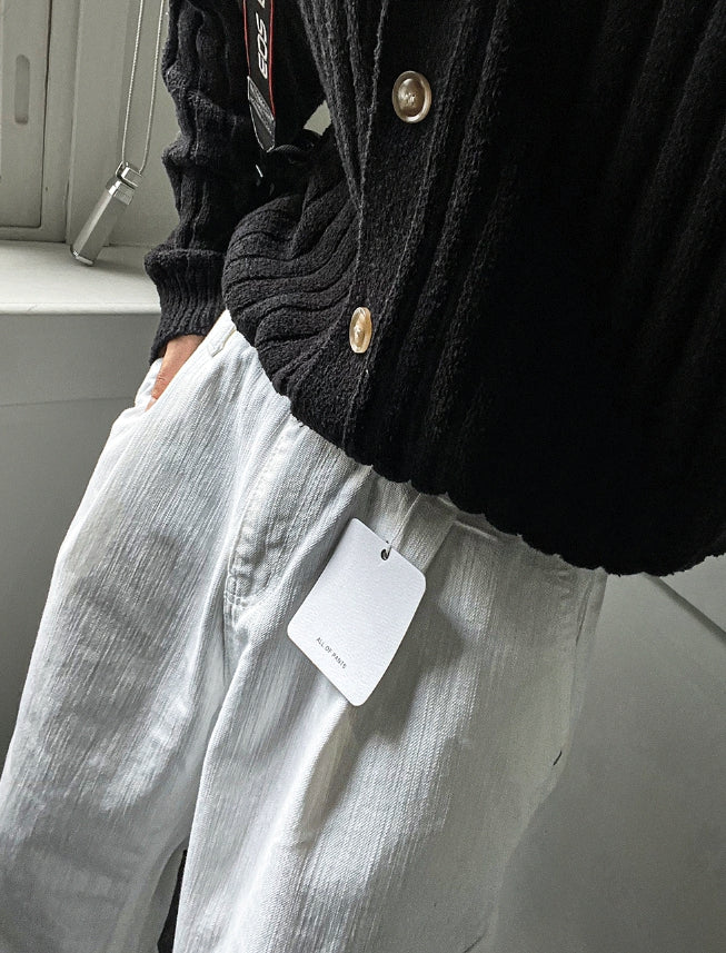 【COSYHARU】Slab White Wide Denim Pants COSYHARU (コシハル) - スラブホワイトワイドデニムパンツ