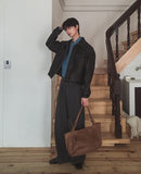 Column Deep Pintuck Wide Slacks