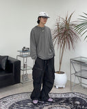 Leso wide zipper cargo pants