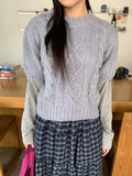 Jupa Cable Wool Short Sleeve Knit