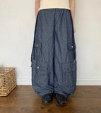 Alves Non-Fade Denim Balloon Cargo Pants