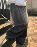 Ekin Sheer Layered Skirt Pants