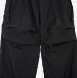 Pin-tuck nylon snap over cargo pants