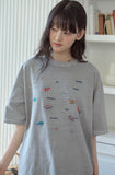 Dino Stitch Embroidered Pigment Short Sleeve Tee