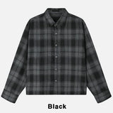 Ombre Over Check Crop Shirt