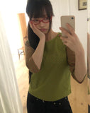 Repo Color Matching Button Three Quarter T-shirt
